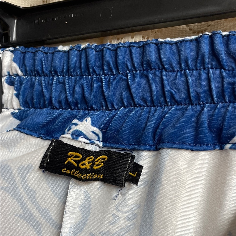 R & B Collection Elegant Blue and White Maxi Skirt - Picture 2 of 8